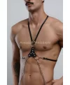 Erkek Omuz Harness - Seksi Erkek Deri Harness - Gay Harness İç Giyim - Brfm28