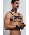 Gay Fantazi Giyim, Erkek Partywear, Tecnowear, Erkek Göğüs Harness- Brfm55