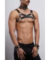 Gay Fantazi Giyim, Erkek Partywear, Tecnowear, Erkek Göğüs Harness- Brfm55