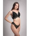 Güpür Brodeli Desteksiz Bralet Sütyen Külot Takım 4752