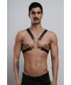 Halka Detaylı X Göğüs Erkek Harness, Gömlek Kemeri, T-shirt Kemeri, Clubwear - Brfm178