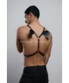 Kanatlı Erkek Harness, Erkek Göğüs Harness Ve Kanat Detay, Deri Kanatlı Harness - Brfm150