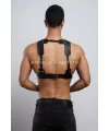 Kelepçeli Erkek Göğüs Harness, Deri Erkek Fantezi Harness, Kelepçeli Erkek Harness - Brfm121