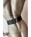 Klipsli Deri Korse Harness - Deri Korse Elbise - Brf594