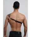 Omuzu Detaylı Şık Erkek Omuz Harness - Erkek Göğüs Harness - Brfm45