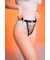 Önü Açık Zincirli G-string Harness, Fantazi Deri Külot - Brf1278