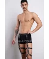 Perçin Detaylı Şık Erkek Bacak Harness, Erkek Fantazi Jartiyer Harness - Brfm193