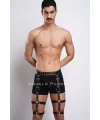 Perçin Detaylı Şık Erkek Bacak Harness, Erkek Fantazi Jartiyer Harness - Brfm193