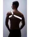 Reflektörlü (karanlıkta Parlayan) Tek Omuz Erkek Göğüs Harness, Clubwear - Brfm32