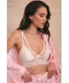 Sabahlık Balensiz Desteksiz Dolgusuz Dantelli Bralet Sütyen Ve Pantolon Pijama 3lü Takım 5662