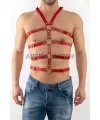 Seksi Erkek Body Harness, Deri Erkek Body Harness - Brfm54