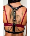 Sırtı Zincir Detaylı Şık Deri Harness - Brf215