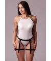 Siyah Fantazi Sade Deri Jartiyer Harness 1095