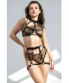 Zincirli Deri Göğüs Ve Jartiyer Fantazi Harness - Brf1069