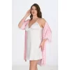 2li Beyaz-pembe Sabahlık Takımı Bigsize 6210