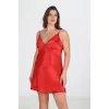 2li Kırmızı Sabahlık Takımı Bigsize 6207