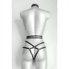 Ağ Kısmı Açık Seksi Jartiyer Harness - Brf370