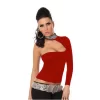 B101432 Pul Payet Aksesuarlı Bluz