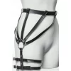 Bacağı Saran Şık Deri Bacak Harness, Tayt Üzeri Deri Aksesuar - Brf595