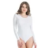Bisiklet Yaka Uzun Kol Çıtçıtlı Kadın Body 321