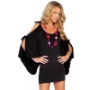 Br031034 Yarasa Fantazi Mini Elbise