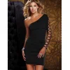 Br031036 Asimetrik Dizayn Mini Elbise