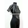 Crop Büstiyer Harness, Deri Göğüs Harness, Gömlek Üzeri Harness - Brf1257