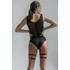 Deri Jartiyer, Seksi Bayan İç Giyim Jartiyer Harness - Brf972