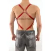 Deri Pantalona Bağlanan Seksi Erkek  Harness - Brfm11