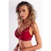 Gapara Big Size Plunge Bra, Şarap Rengi Konforlu Ve Şık Sütyen