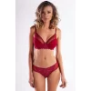 Gapara Big Size Plunge Bra, Şarap Rengi Konforlu Ve Şık Sütyen