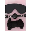 Gözlük Ağız Topu İp Üçlü Deri Harness Set