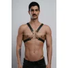 Halka Detaylı X Göğüs Erkek  Harness, Gömlek Kemeri, T-shirt Kemeri, Clubwear - Brfm178