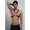 Halka Detaylı X Göğüs Erkek  Harness, Gömlek Kemeri, T-shirt Kemeri, Clubwear - Brfm178