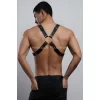 Halka Detaylı X Göğüs Erkek  Harness, Gömlek Kemeri, T-shirt Kemeri, Clubwear - Brfm178