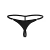 Halkalı Mini Siyah Kadın Fantazi G String