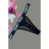 İp Kenar Yazılı String Külot  81902