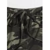 Kadın Kamuflaj Desenli Askılı Crop Top Ve Şortlu Gecelik Takım