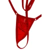Kadın Kırmızı Askılı Fantezi G String İç Çamaşırı
