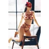 Kedi Maskeli Kırmızı Fantezi Harness Takım