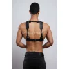 Kelepçeli Erkek  Göğüs Harness, Deri Erkek  Fantezi Harness, Kelepçeli Erkek  Harness - Brfm121