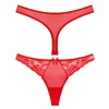 Kırmızı Dantelli Fantezi G String Külot