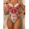 Kırmızı Fantezi Body Hemşire Kostümü