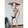 Kırmızı Göğüs Dekolteli Şık Harness