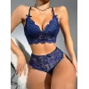 Lacivert Dantelli Fantezi Bralet Sütyen Takımı