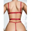 Lastik Detaylı Kırmızı Fantezi Body
