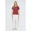 Luz&Pos Arias Closet %100 Pamuklu Dokuma Çizgili Pijama Takımı