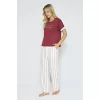 Luz&Pos Arias Closet %100 Pamuklu Dokuma Çizgili Pijama Takımı