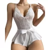 Luz&Pos Arias Closet Beyaz Dantel İşlemeli Kurdelalı Fantezi Tül Babydoll