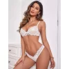 Luz&Pos Arias Closet Beyaz Dantelli Transparan Fantezi Sütyen Takımı